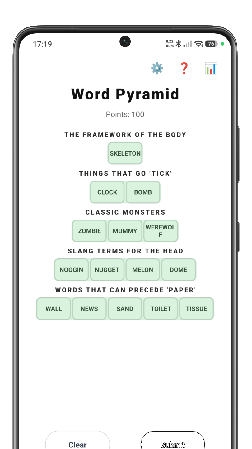 Word Pyramid Gameplay